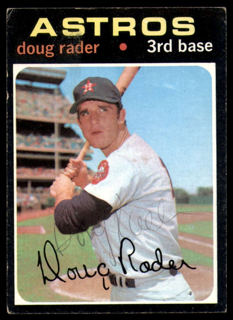 1971 Topps #425 Doug Rader Signed Auto Autograph 