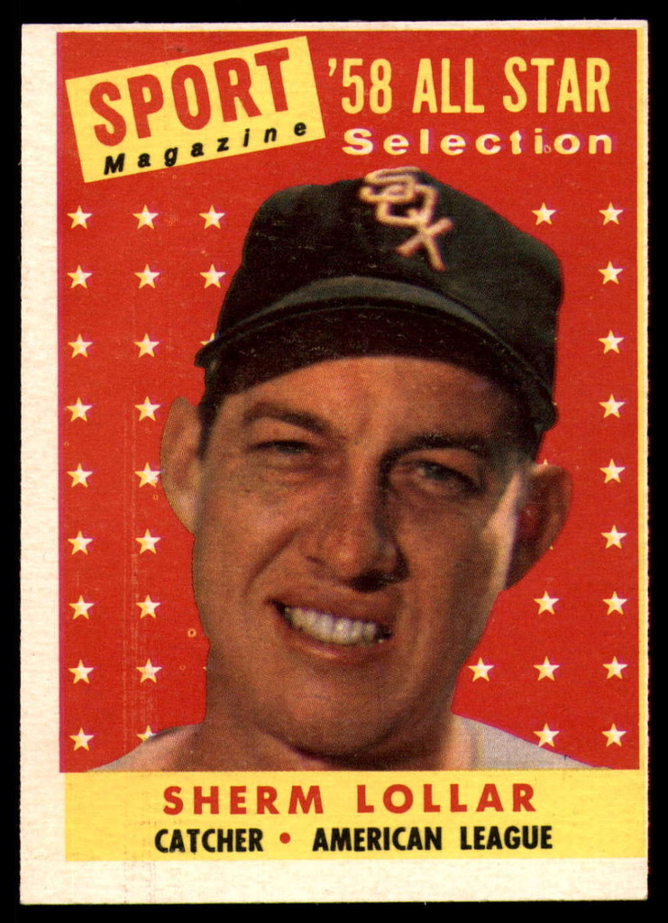 1958 Topps #491 Sherm Lollar AS EX++ Excellent++  ID: 107162