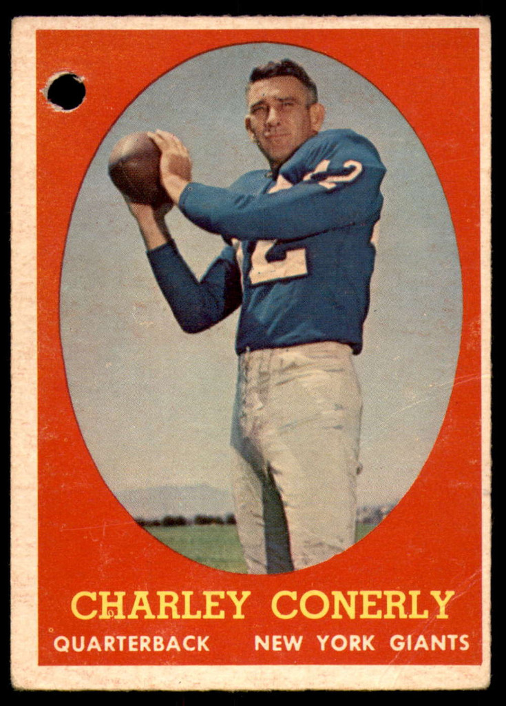 1958 Topps #84 Charley Conerly Poor 