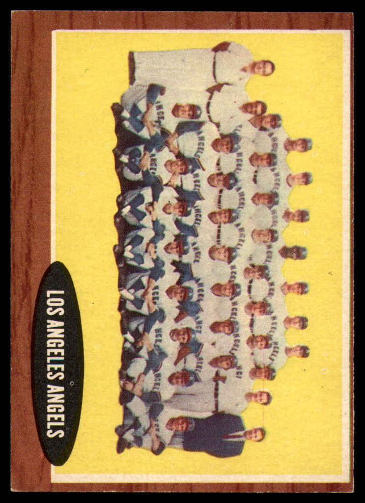 1962 Topps #132 Los Angeles Angels Team Card EX++ Excellent++  ID: 110812