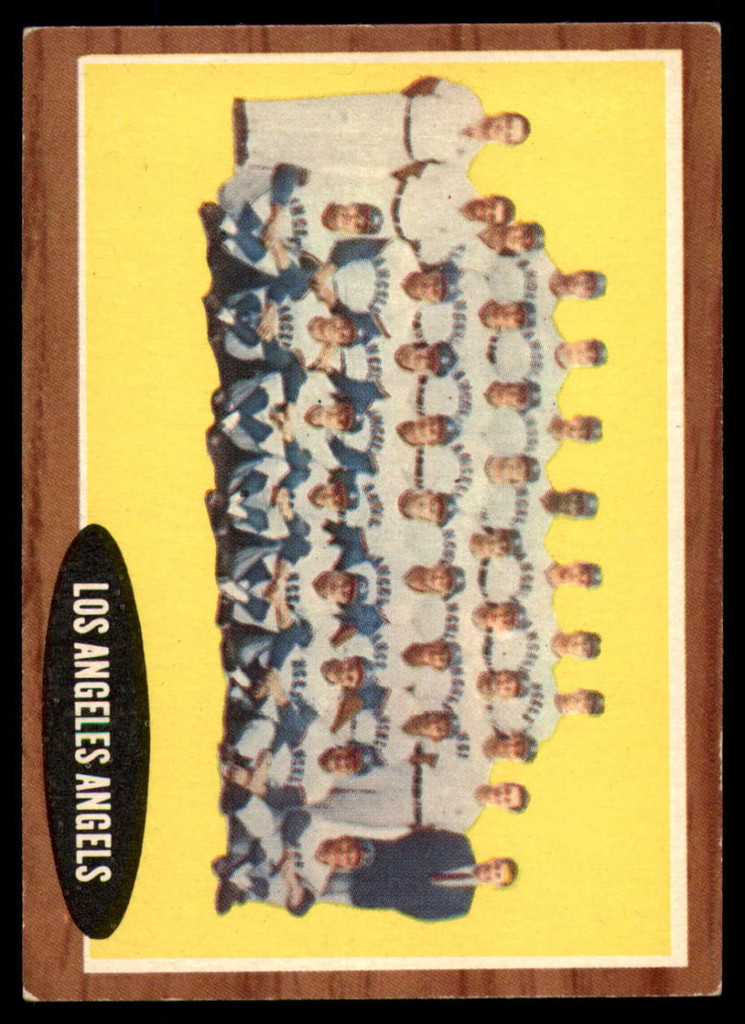 1962 Topps #132 Los Angeles Angels Team Card EX++ Excellent++  ID: 110813