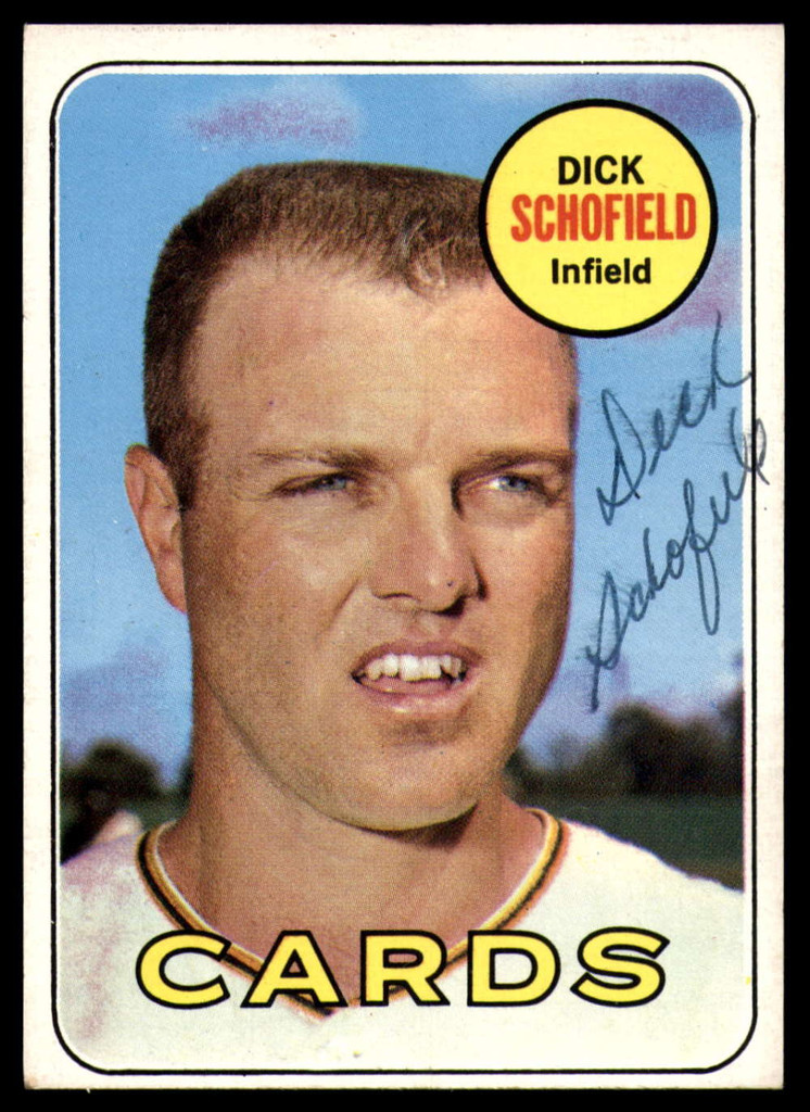 1969 Topps # 18 Dick Schofield Signed Auto Autograph  ID: 163166