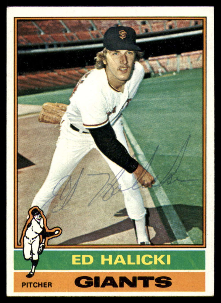 1976 Topps #423 Ed Halicki Signed Auto Autograph 