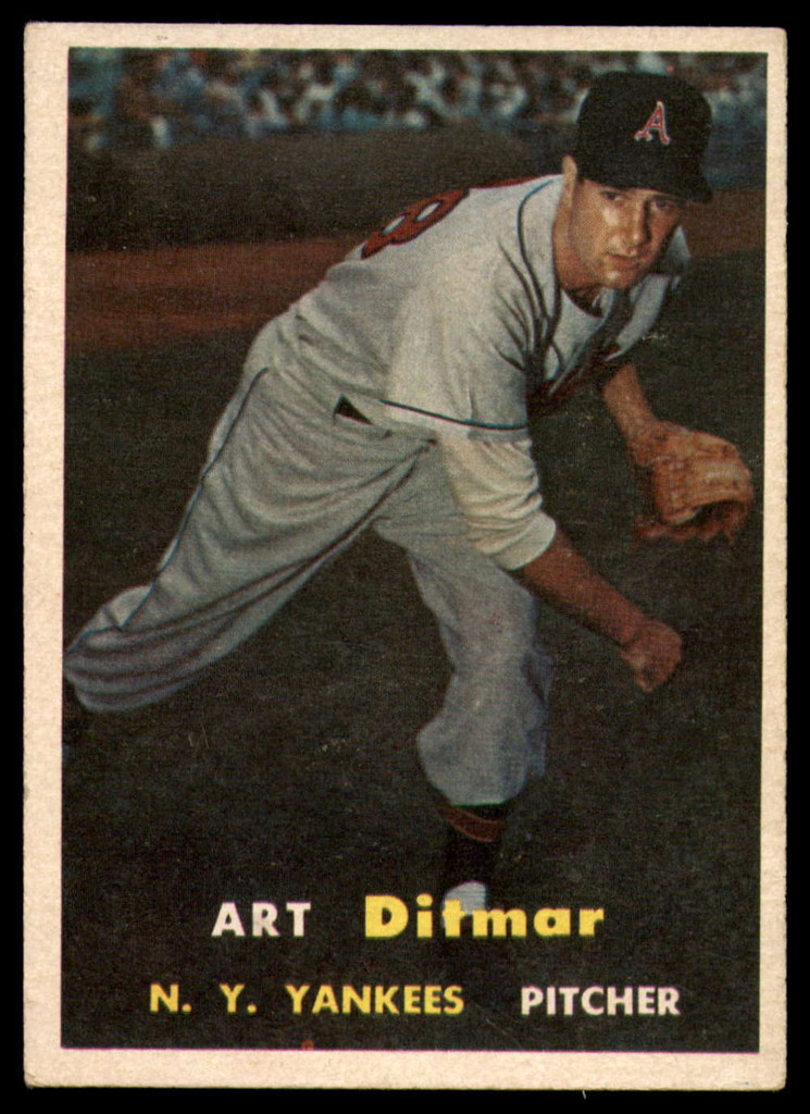 1957 Topps #132 Art Ditmar UER Very Good 