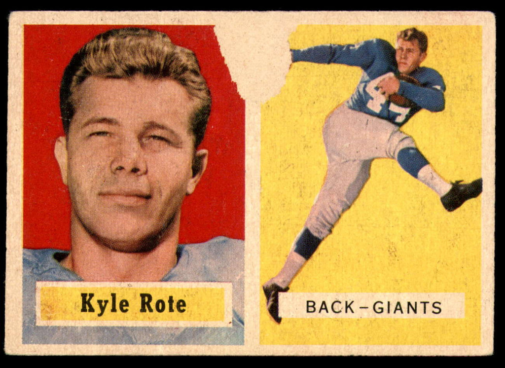 1957 Topps #59 Kyle Rote Poor 