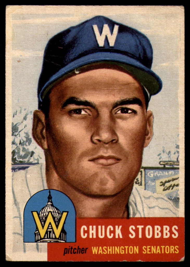 1953 Topps #89 Chuck Stobbs DP Very Good  ID: 137350