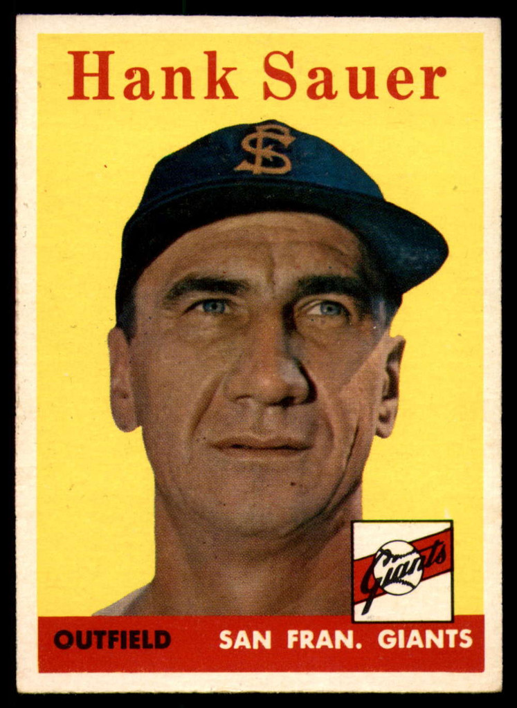1958 Topps #378 Hank Sauer EX++ Excellent++ 