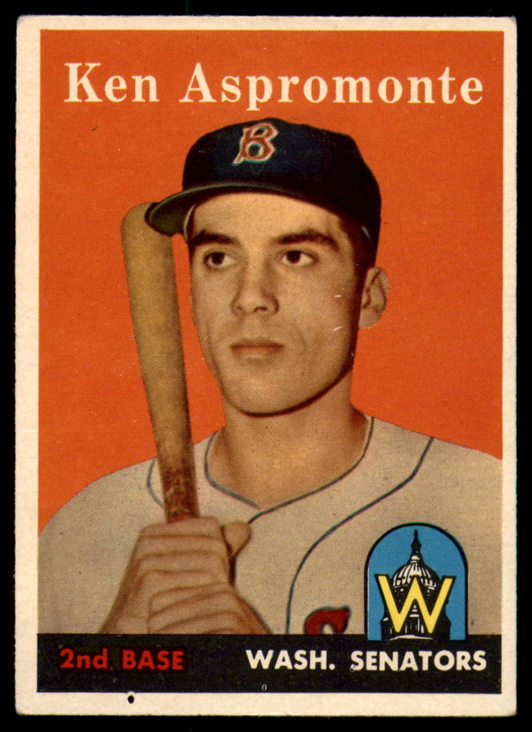 1958 Topps #405 Ken Aspromonte UER EX++ Excellent++ RC Rookie ID: 106982