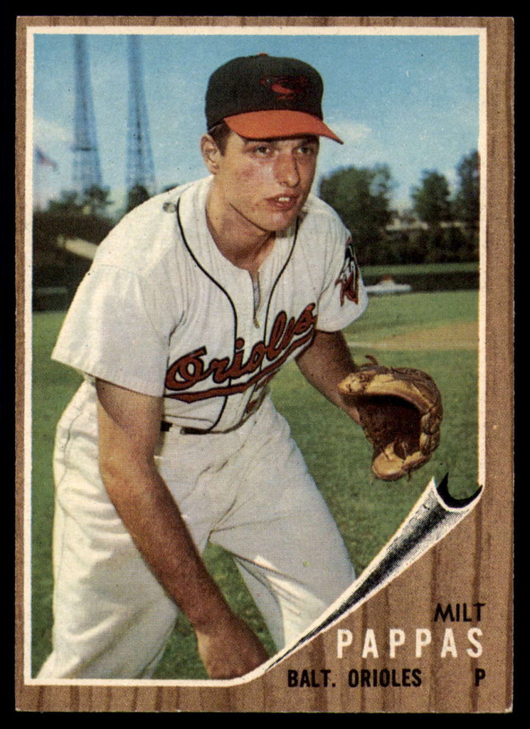 1962 Topps #75 Milt Pappas Excellent+  ID: 169460