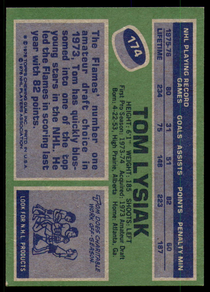 1976-77 Topps #174 Tom Lysiak NM 