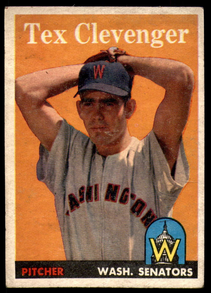 1958 Topps #31 Tex Clevenger Very Good RC Rookie ID: 183865