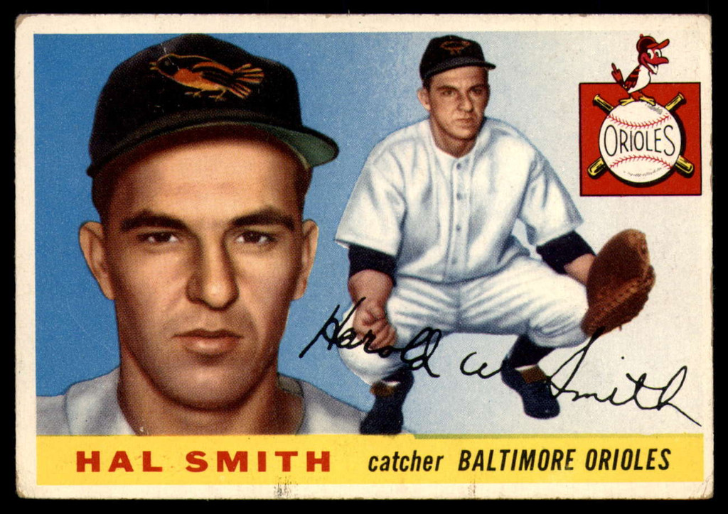 1955 Topps #8 Hal Smith UER VG Very Good RC Rookie