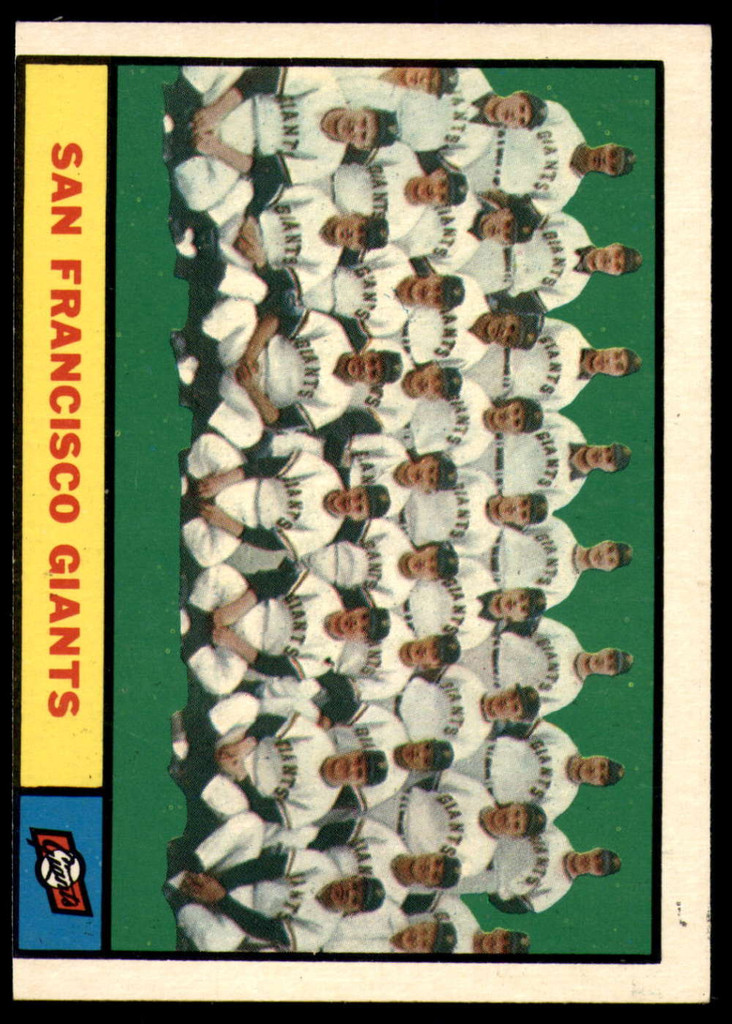 1961 Topps #167 Giants Team Excellent 