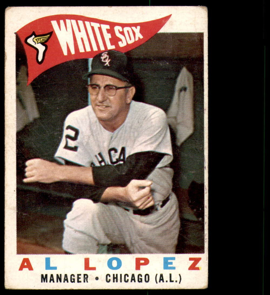 1960 Topps #222 Al Lopez MG Very Good  ID: 196924