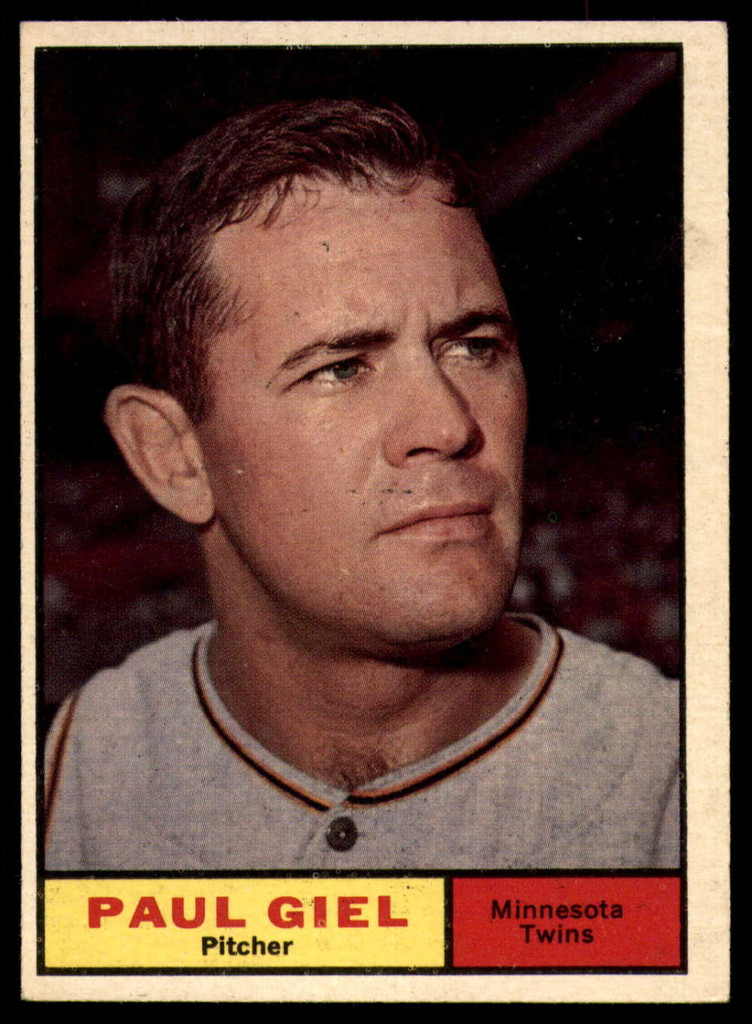 1961 Topps #374 Paul Giel Ex-Mint  ID: 156206