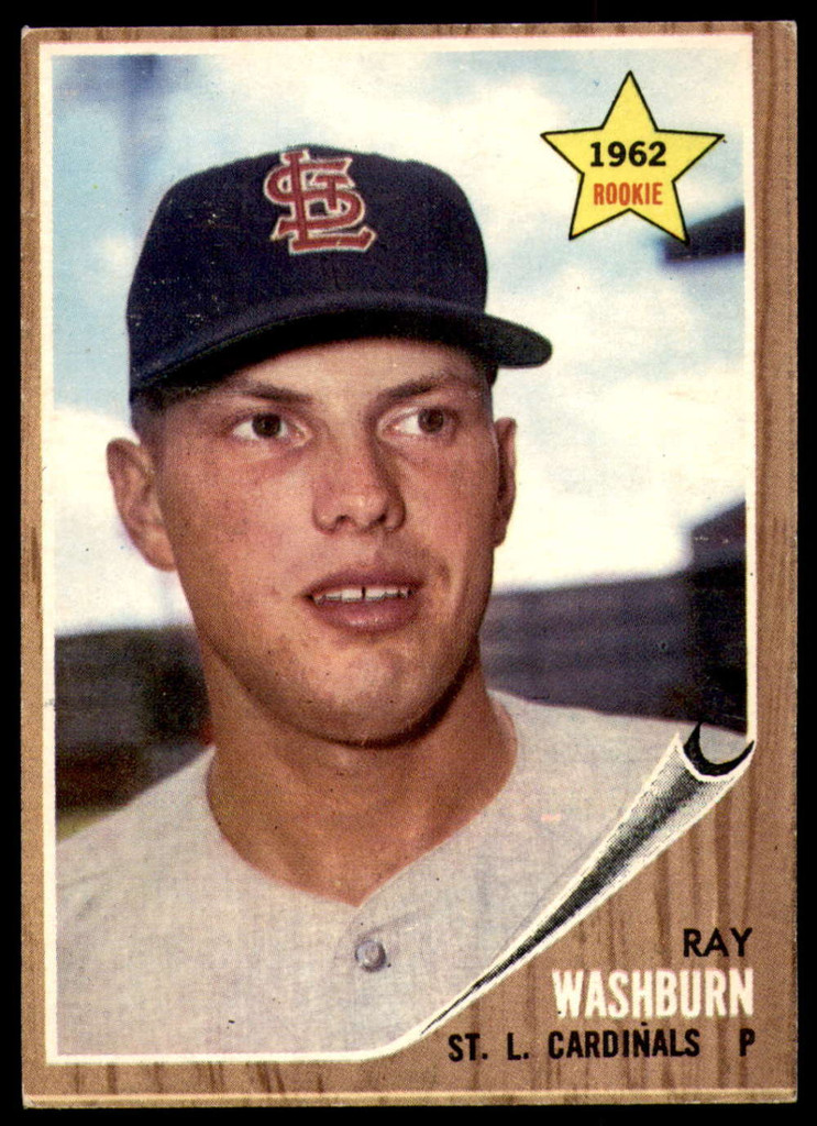 1962 Topps #19 Ray Washburn UER Excellent+ RC Rookie  ID: 194401