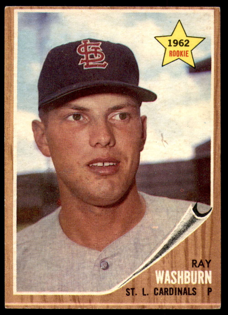 1962 Topps #19 Ray Washburn UER Excellent+ RC Rookie  ID: 194402