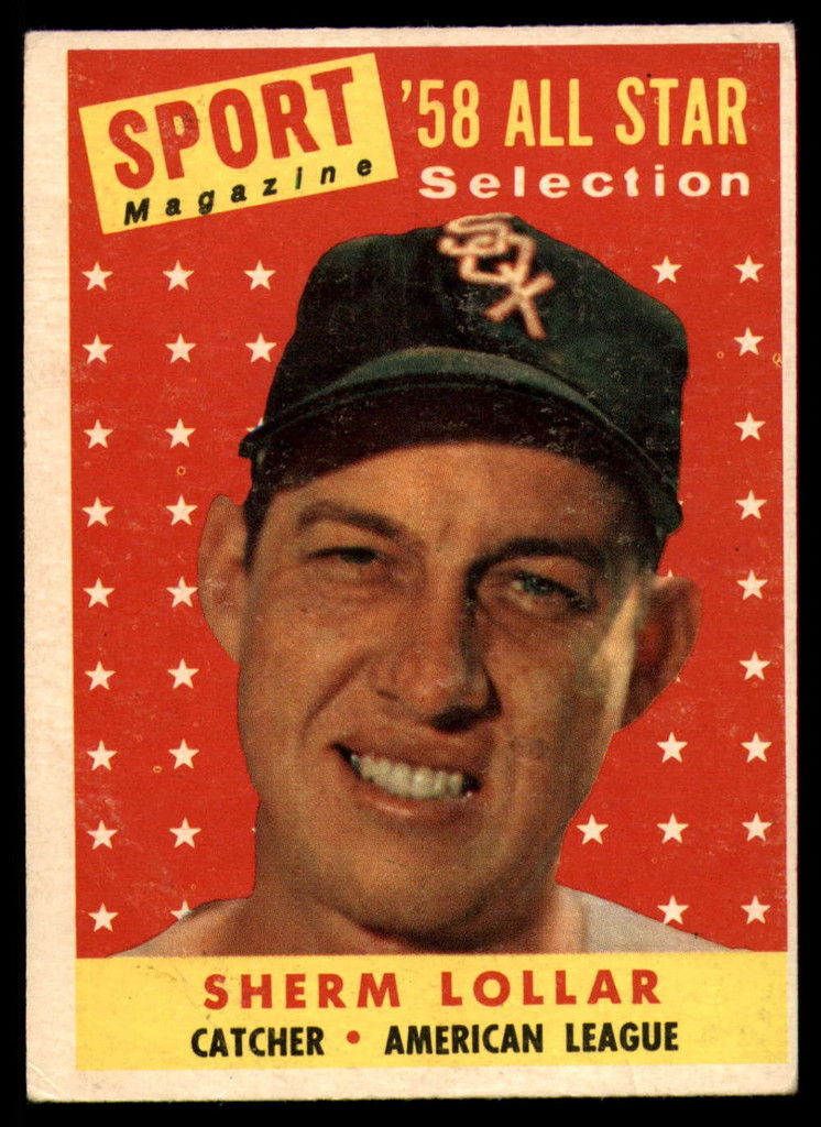 1958 Topps #491 Sherm Lollar AS VG Very Good 