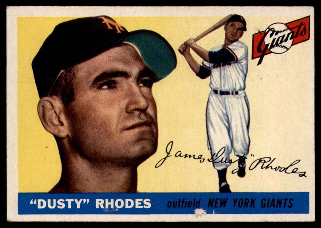 1955 Topps #1 Dusty Rhodes G-VG NY Giants