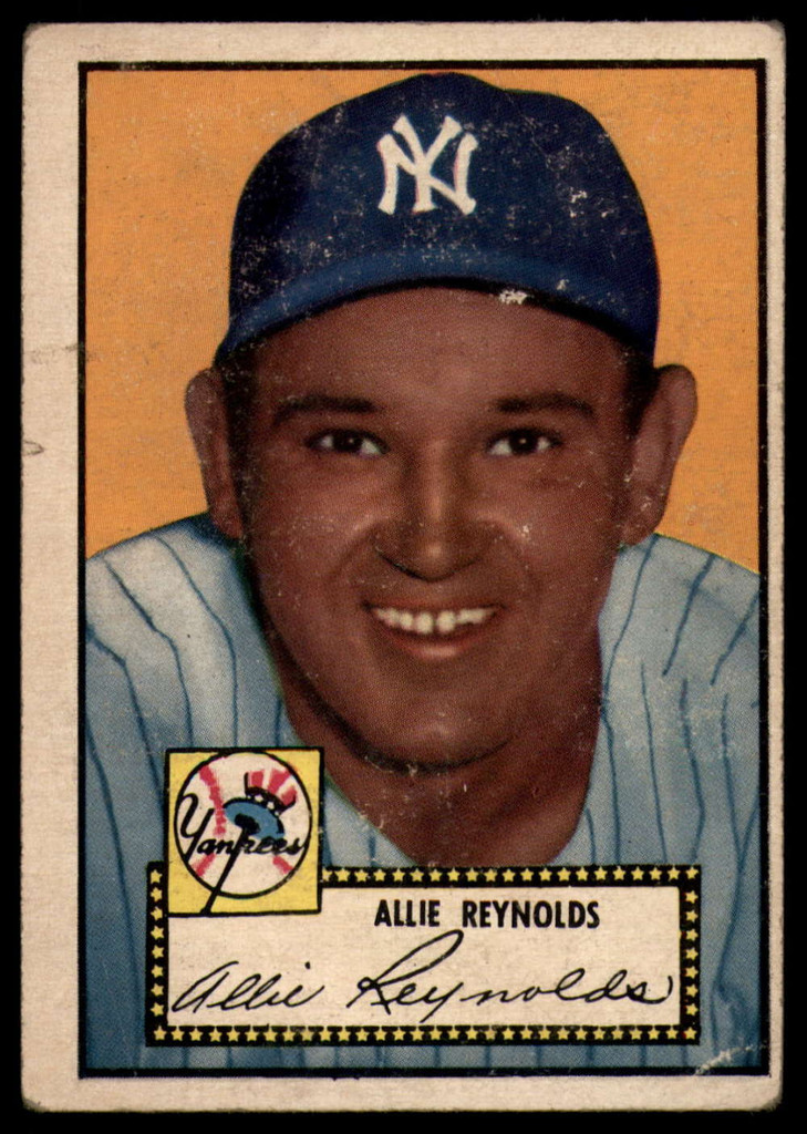 1952 Topps #67 Allie Reynolds VG Black Back