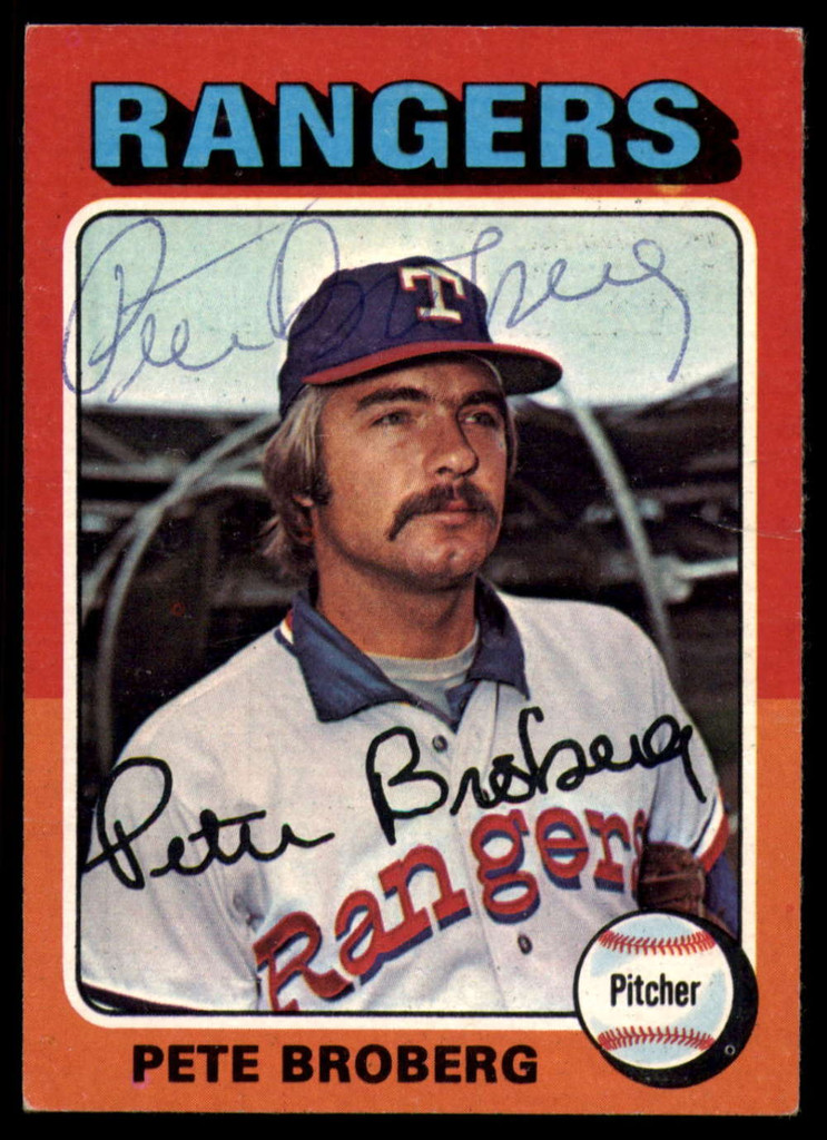 1975 Topps #542 Pete Broberg Signed Auto Autograph 