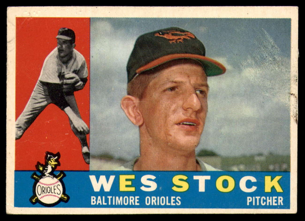 1960 Topps #481 Wes Stock Very Good RC Rookie ID: 139535