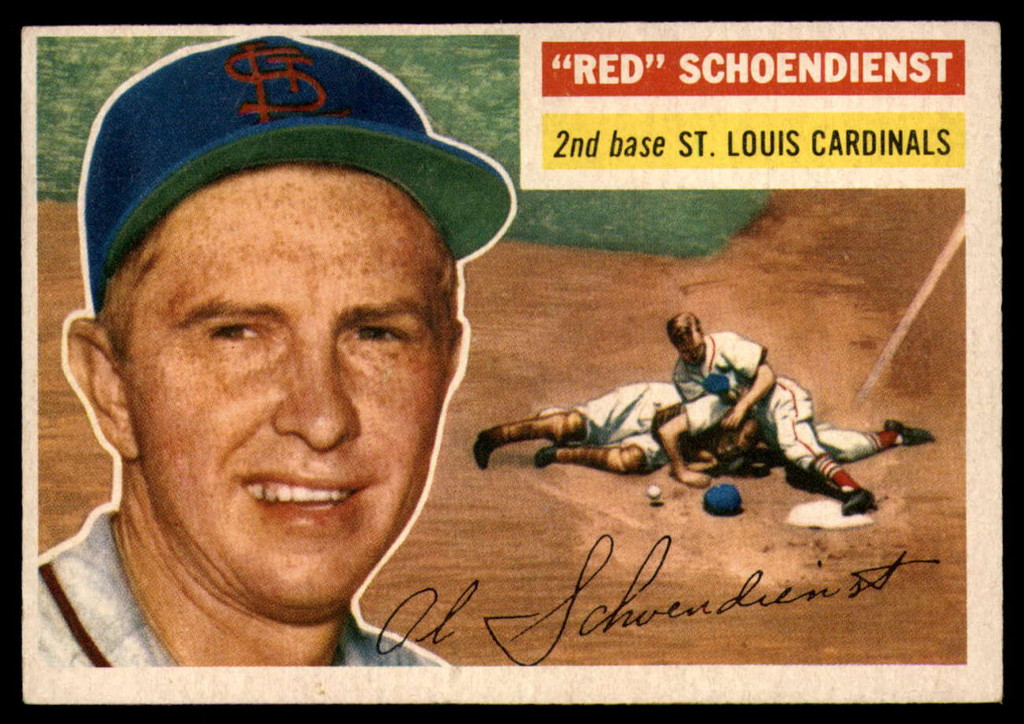 1956 Topps #165 Red Schoendienst EX/NM  ID: 91128