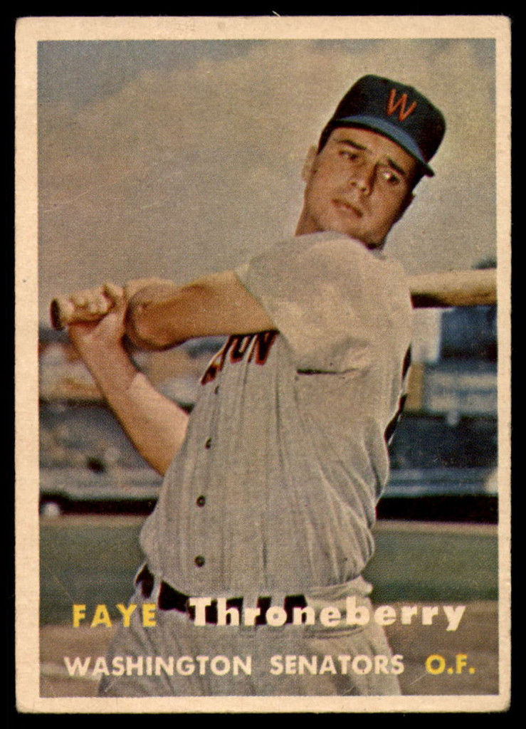 1957 Topps #356 Faye Throneberry Very Good  ID: 132378