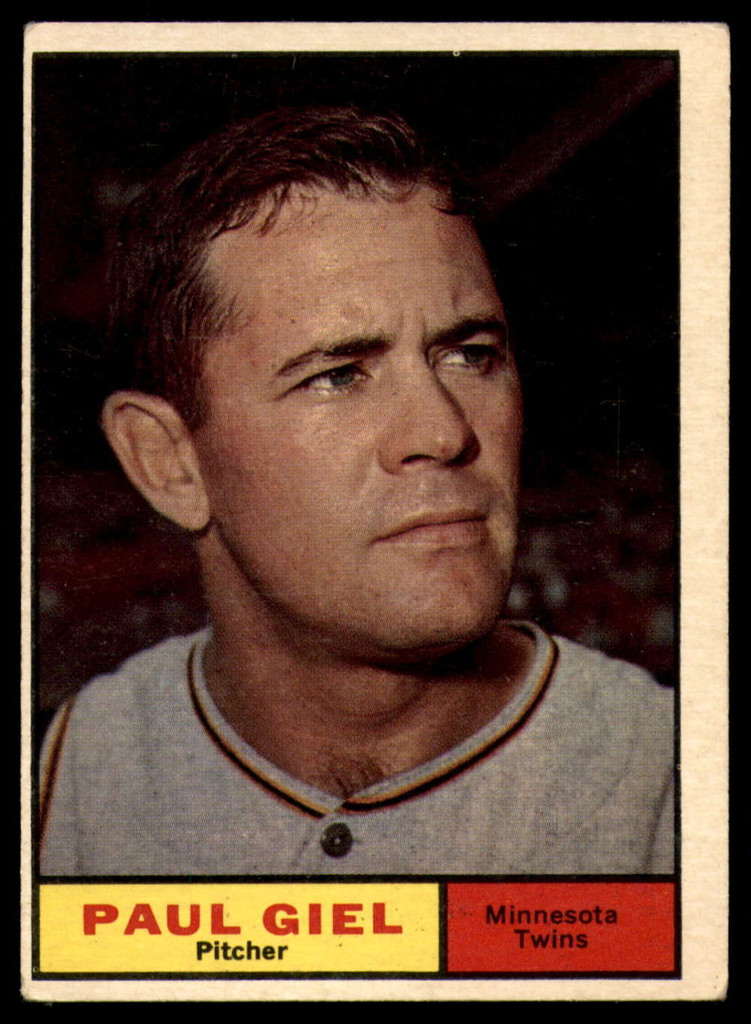 1961 Topps #374 Paul Giel Excellent+  ID: 156203