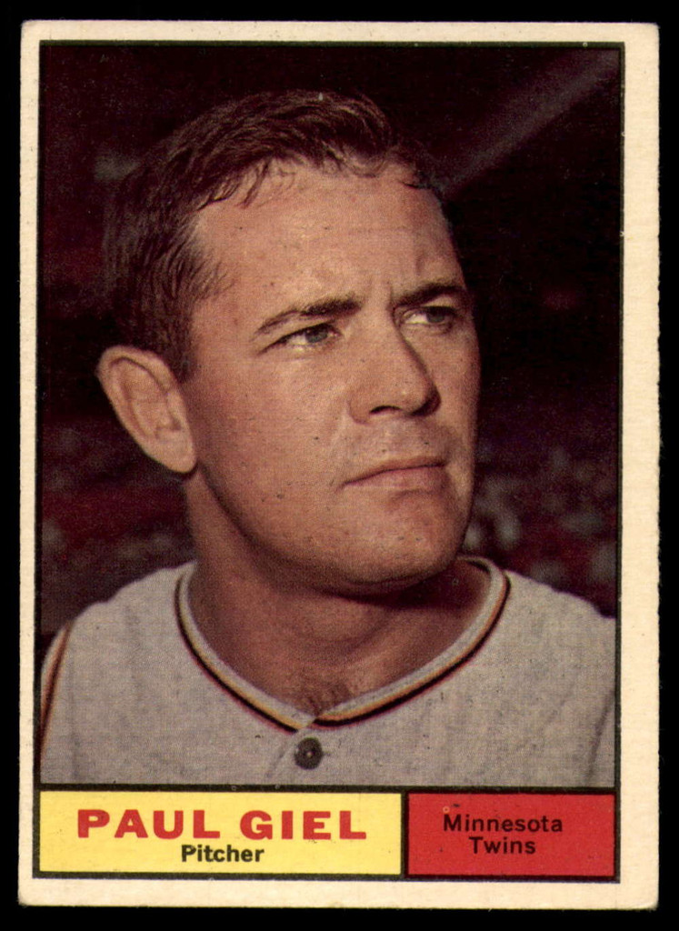 1961 Topps #374 Paul Giel Excellent+  ID: 156205