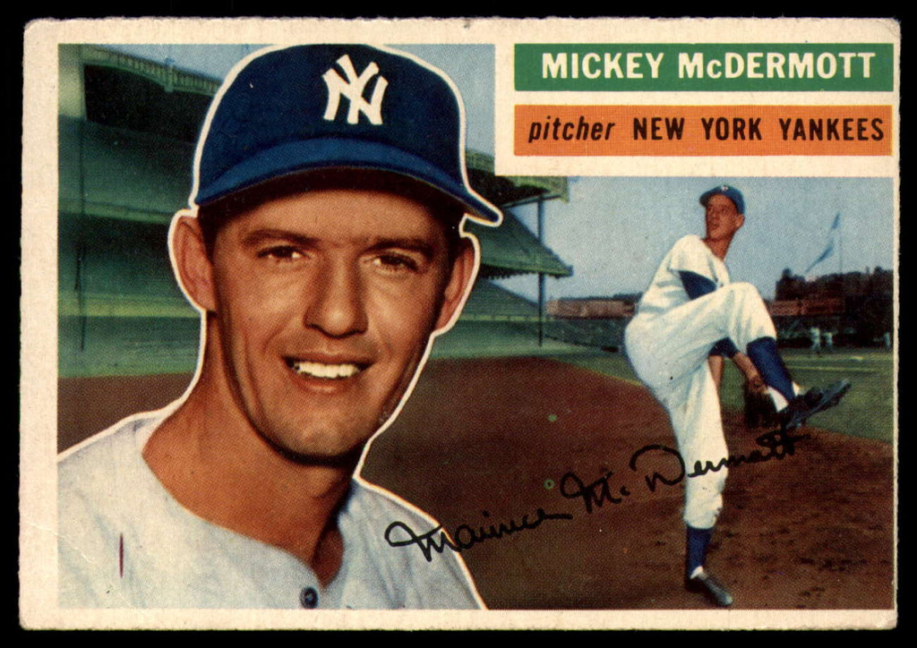 1956 Topps #340 Mickey McDermott VG  ID: 84738