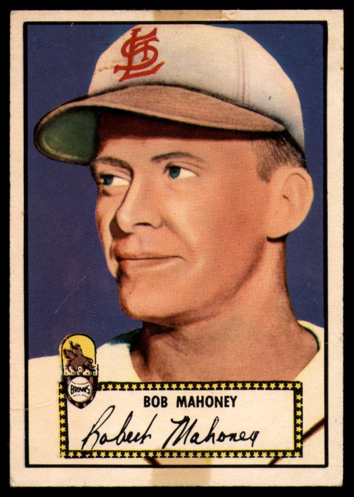 1952 Topps #58 Bob Mahoney VG Red Back RC Rookie ID: 91317