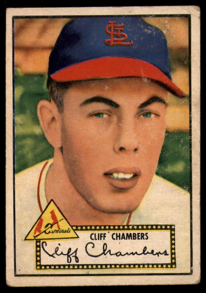1952 Topps #68 Cliff Chambers VG Red Back