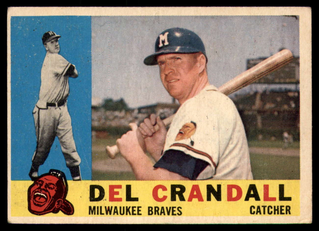 1960 Topps #170 Del Crandall EX++ Excellent++  ID: 107654