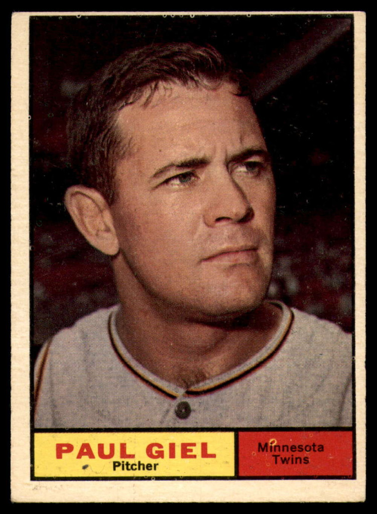 1961 Topps #374 Paul Giel Excellent+  ID: 168869