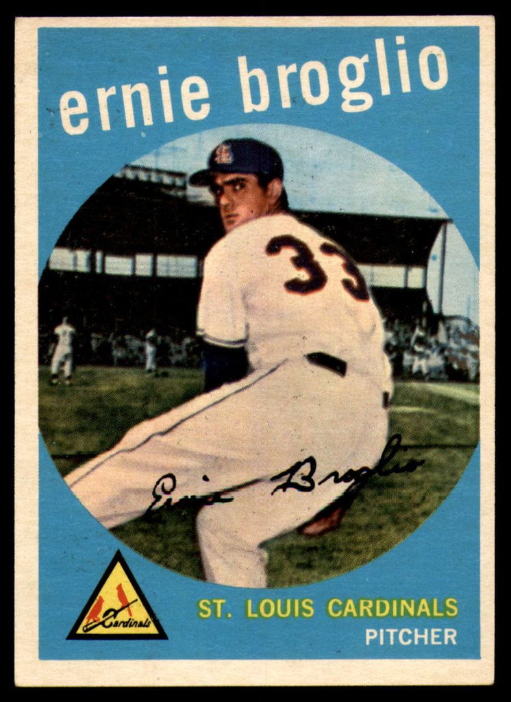 1959 Topps #296 Ernie Broglio Excellent+ RC Rookie ID: 161474