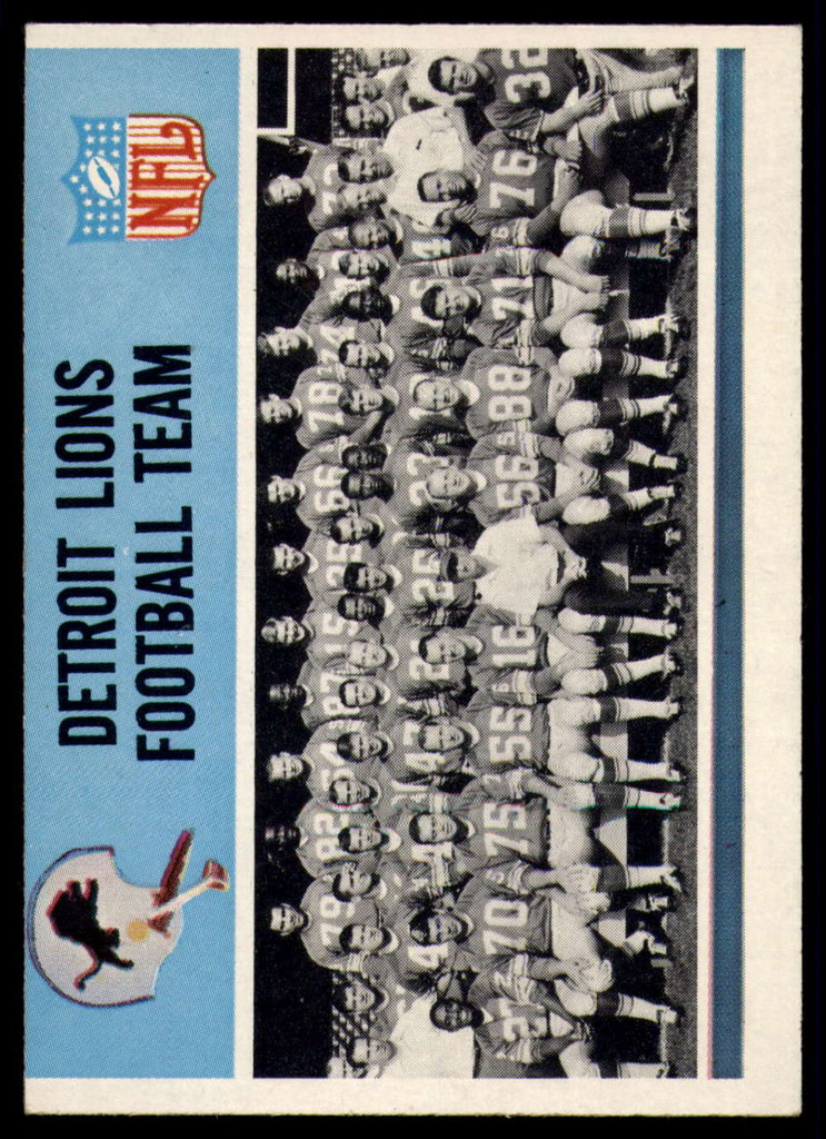 1966 Philadelphia #66 Lions Team EX/NM 