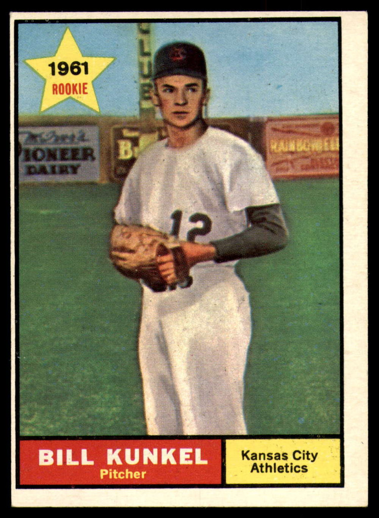 1961 Topps #322 Bill Kunkel Ex-Mint RC Rookie ID: 155061