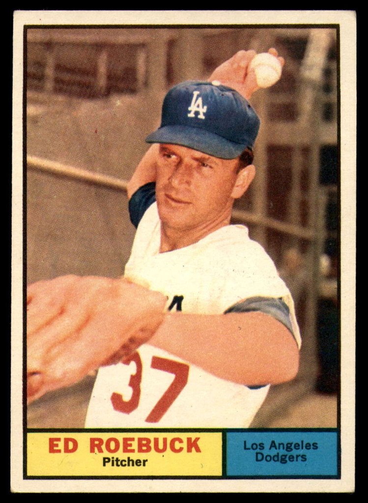 1961 Topps #6 Ed Roebuck Excellent+  ID: 139568