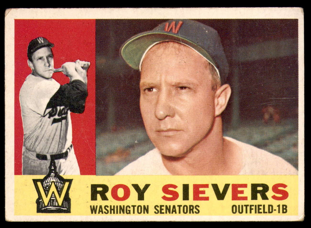 1960 Topps #25 Roy Sievers Very Good  ID: 195470