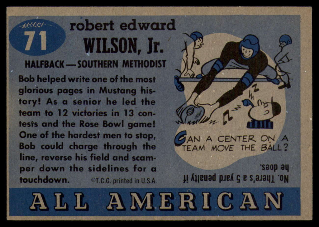 1955 Topps All American #71 Bob Wilson EX/NM  ID: 90440