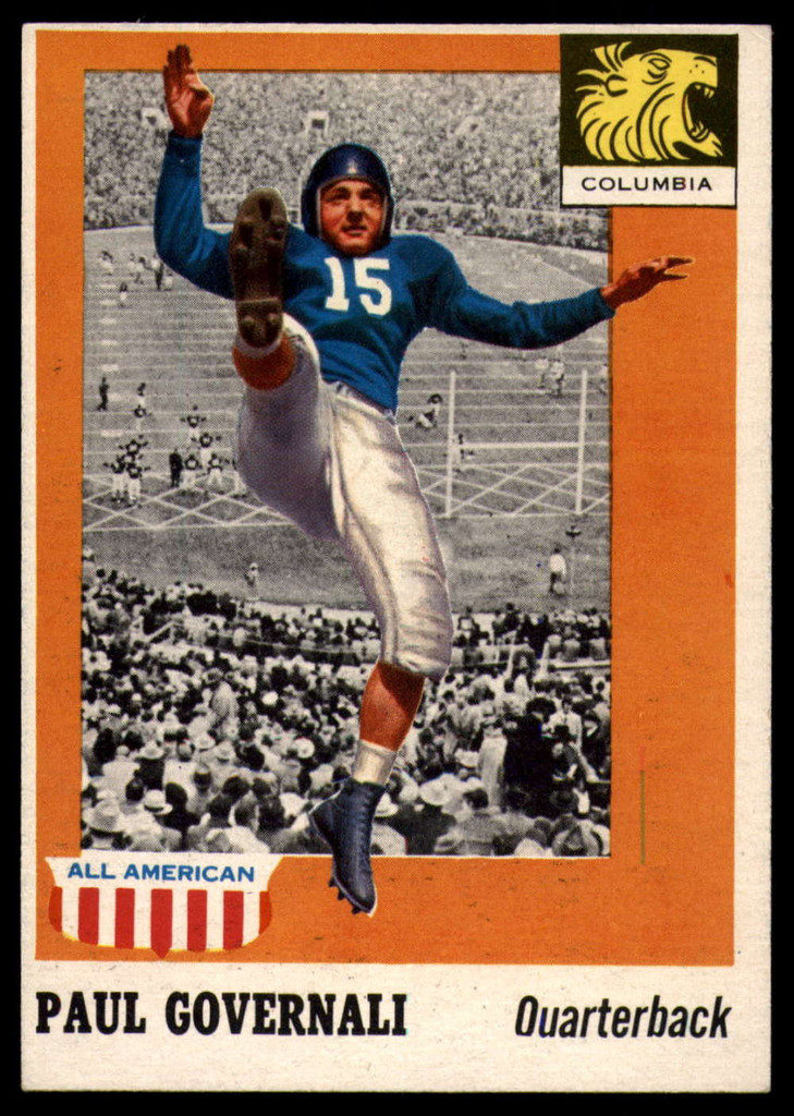 1955 Topps All American #73 Paul Governali EX/NM  ID: 90489