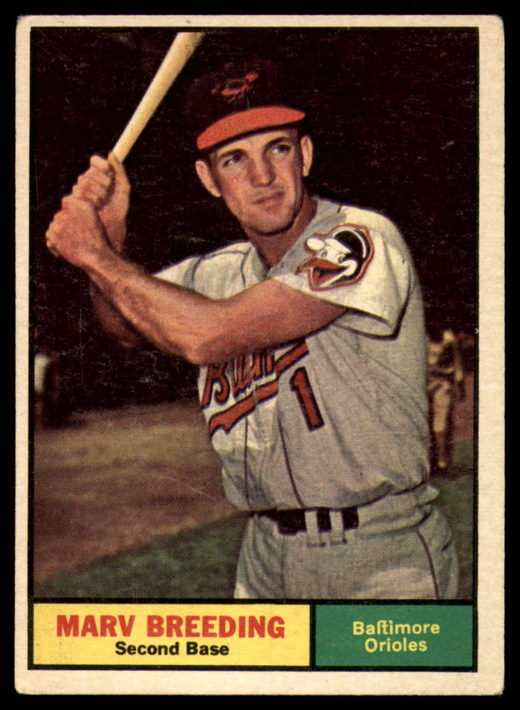 1961 Topps #321 Marv Breeding Excellent+  ID: 155049