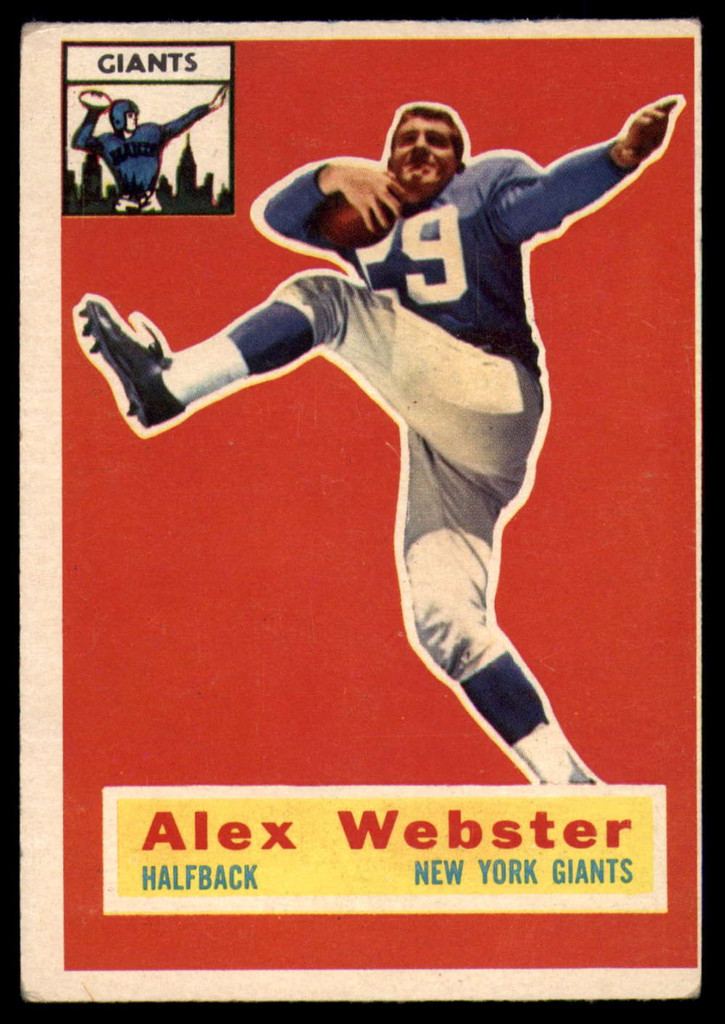 1956 Topps #5 Alex Webster EX RC Rookie ID: 79375