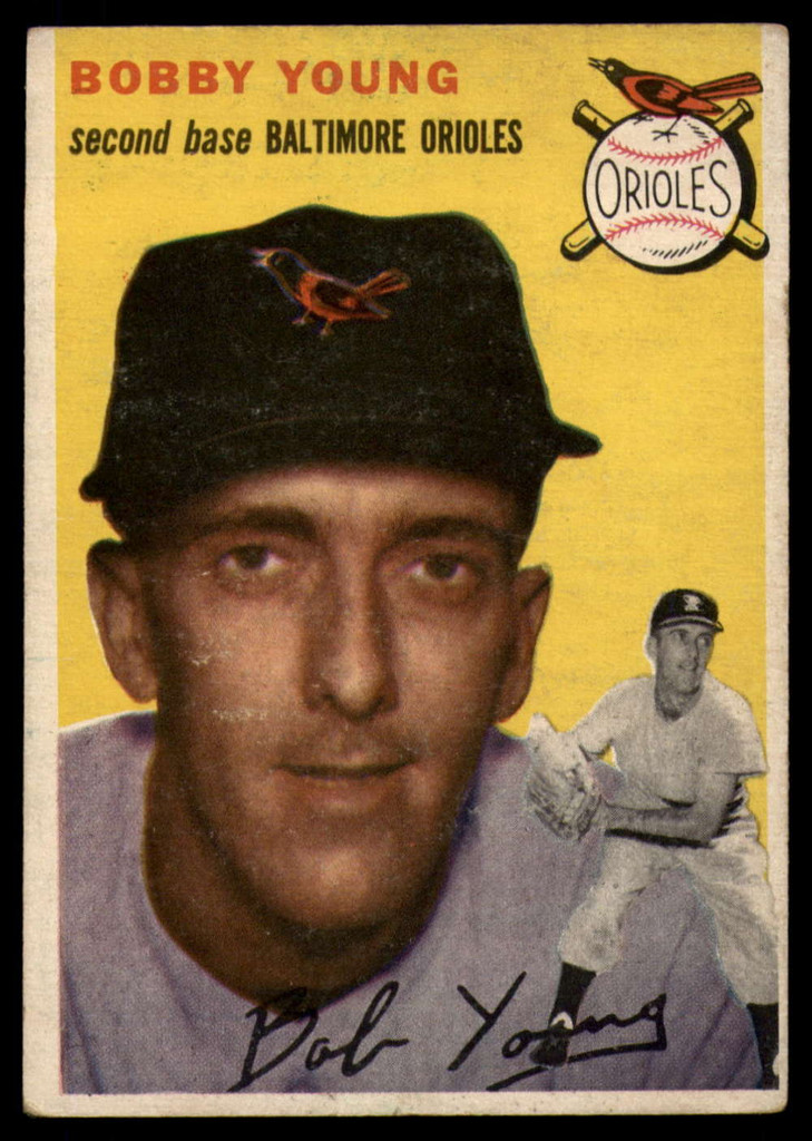 1954 Topps #8 Bobby Young EX Excellent 