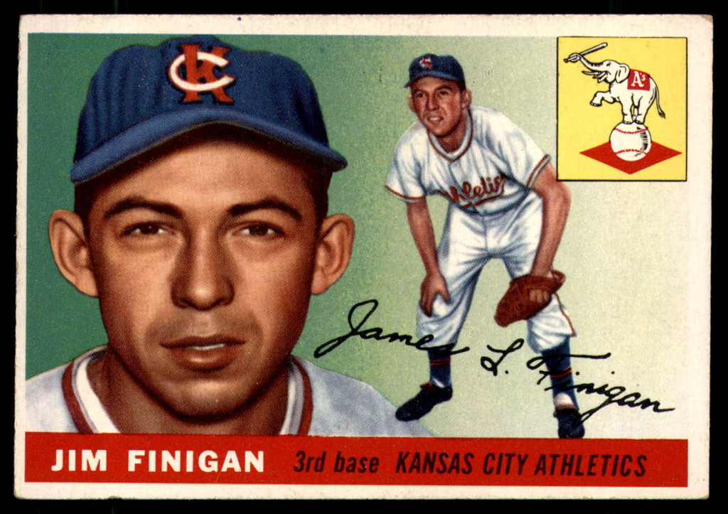 1955 Topps #14 Jim Finigan EX++ RC Rookie ID: 56335