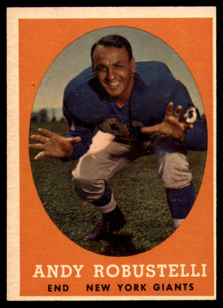 1958 Topps #15 Andy Robustelli EX/NM  ID: 91690