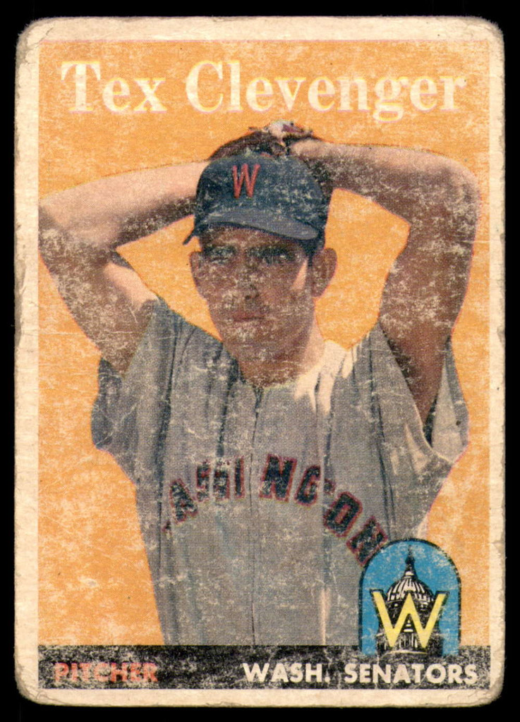 1958 Topps #31 Tex Clevenger Poor RC Rookie