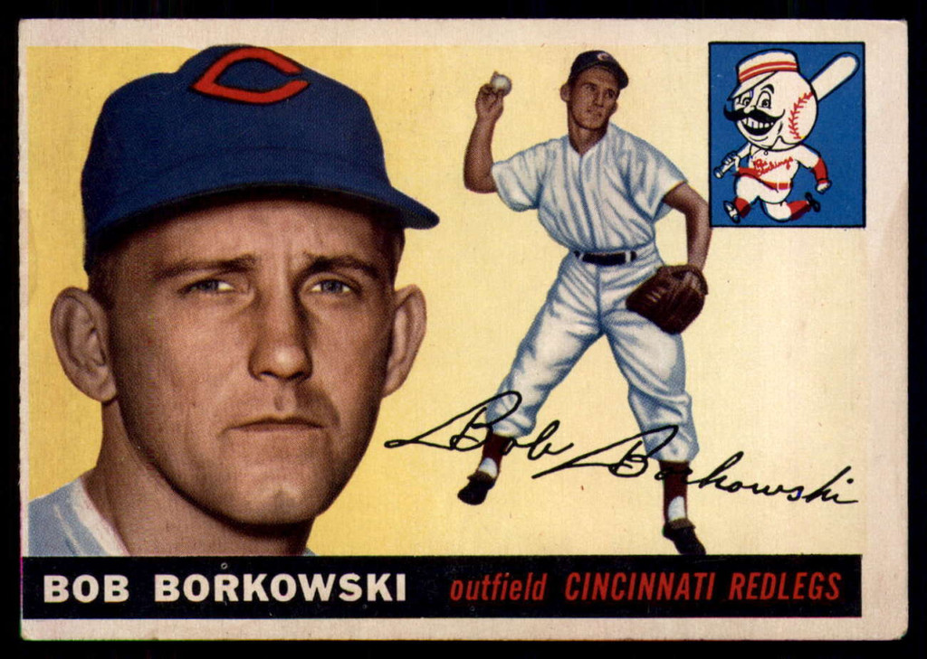 1955 Topps #74 Bob Borkowski UER EX