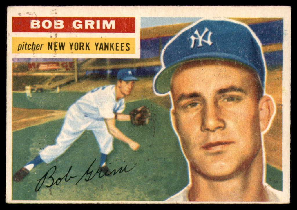 1956 Topps #52 Bob Grim DP EX ID: 78974